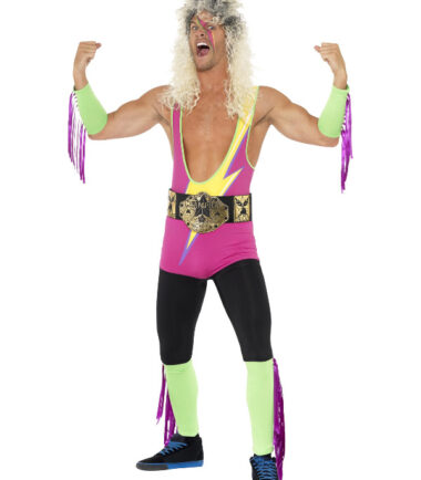 Retro Wrestler Costume, with Bodysuit