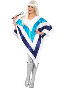 Super Trooper Poncho,White and Blue