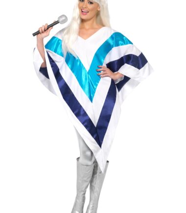 Super Trooper Poncho,White and Blue
