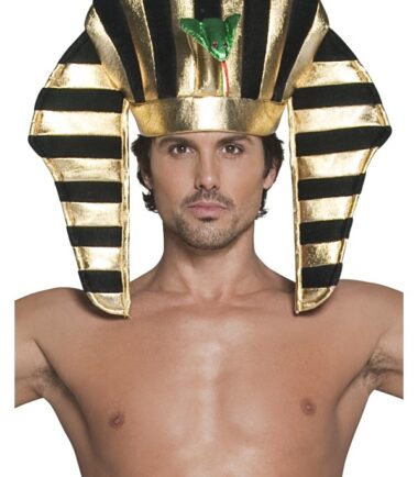 Pharaoh Headpiece, Black & Gold