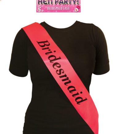 Pink satin sash perfect for hen night celebrations.