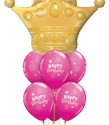 Luxury Birthday Golden Crown Display