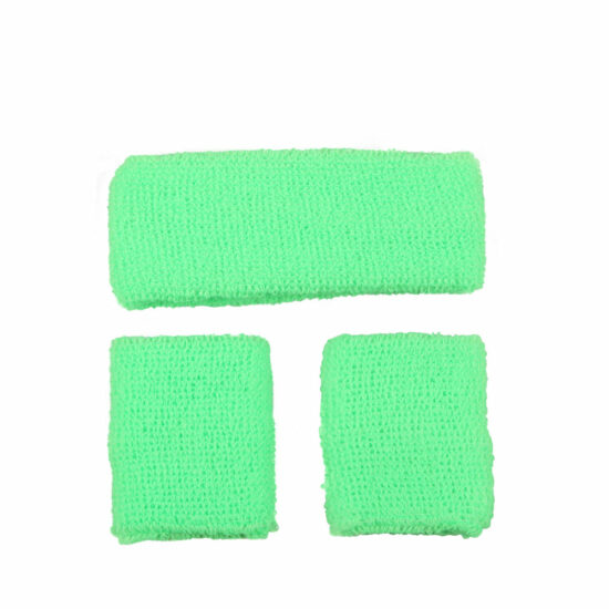 80's Spring Green Neon Sweatbands