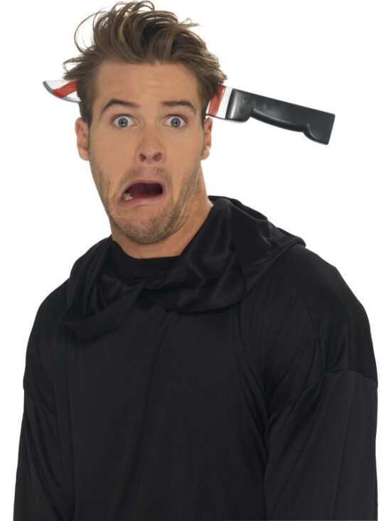 Knife Through Head Headband, Black.