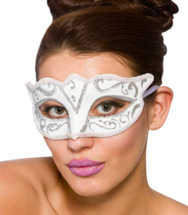 White & Silver Eyemask