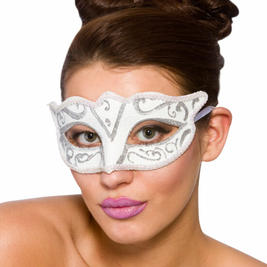 White & Silver Eyemask