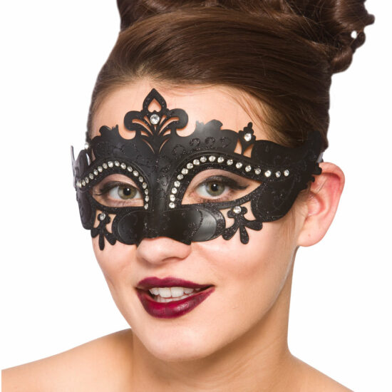 Black Eyemask With Diamonte Detail