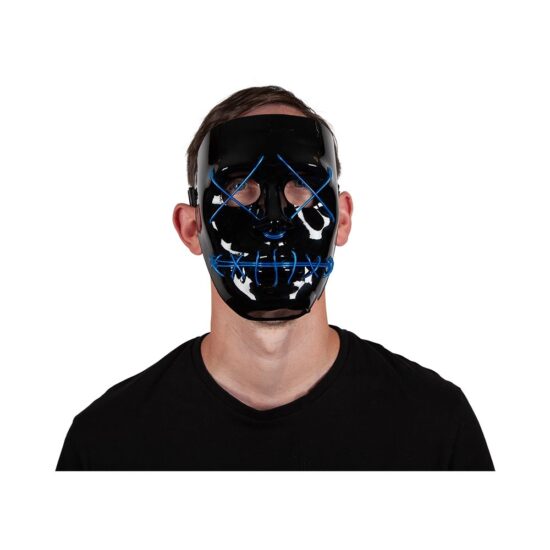 Blue LED Light Up Mask