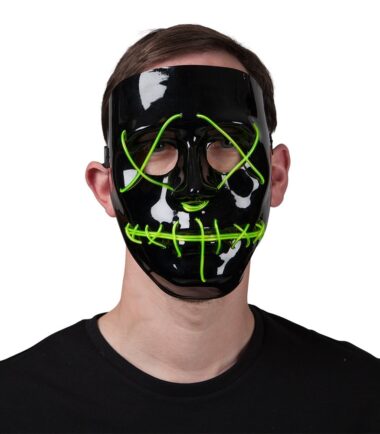 Green LED Light Up Mask