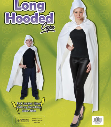 Long White Hooded Cape