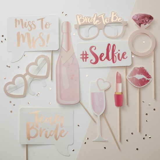 HEN PARTY PHOTO BOOTH PROPS - TEAM BRIDE