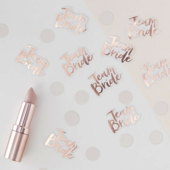 ROSE GOLD FOILED TEAM BRIDE CONFETTI- TEAM BRIDE