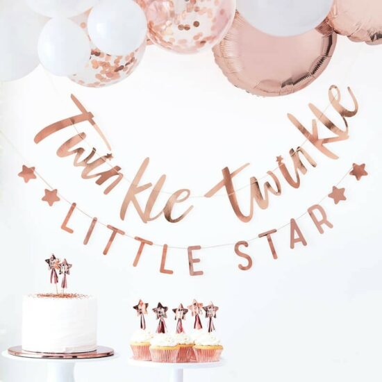 ROSE GOLD TWINKLE TWINKLE BUNTING - TWINKLE TWINKLE