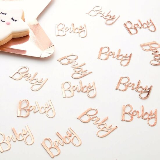 ROSE GOLD BABY TABLE CONFETTI - TWINKLE TWINKLE