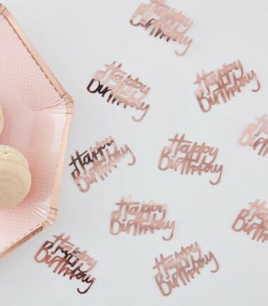 ROSE GOLD HAPPY BIRTHDAY TABLE CONFETTI