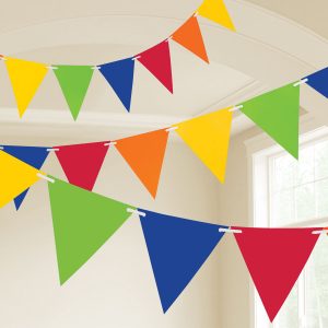 Rainbow Plastic Pennants