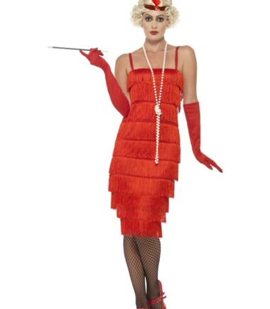 Long Flapper Costume In Red