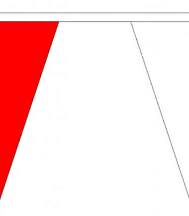 Red & White Triangle Bunting 20 metres