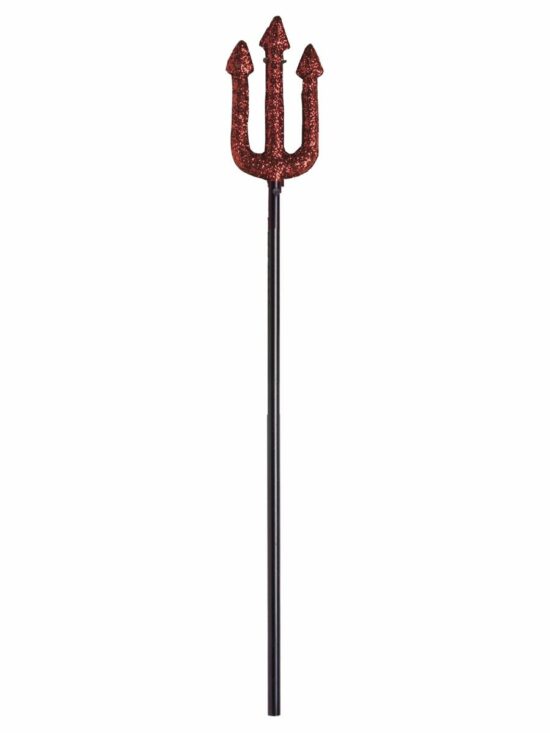 Red Glitter Trident 58cm