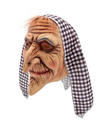 Latex Hooded Old Witch Mask
