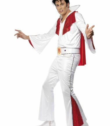 Elvis Costume In White & Red