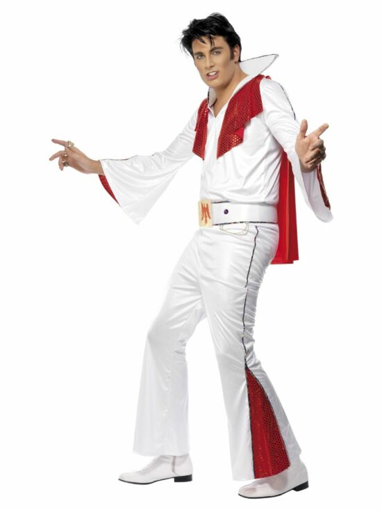 Elvis Costume In White & Red