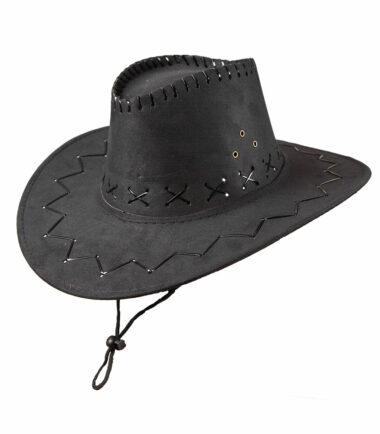 Black Suede Cowboy Hat.