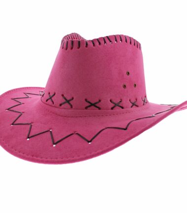 Pink Suede Cowboy Hat