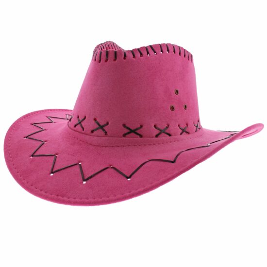 Pink Suede Cowboy Hat