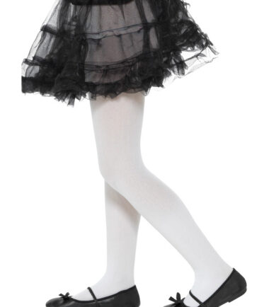 Child's White Opaque Tights