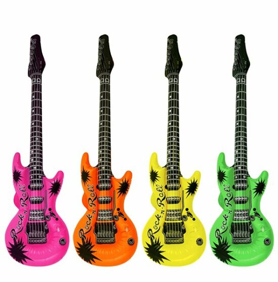 Neon Coloured Inflatable Guitar