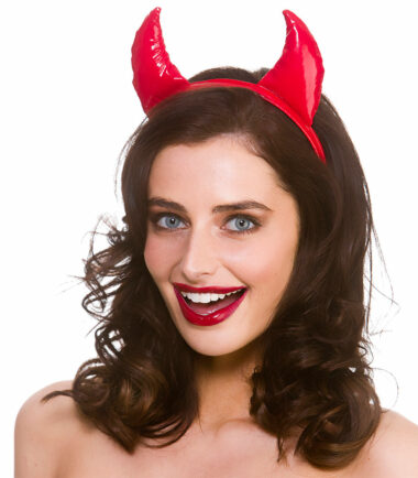 Red PVC Devil Horns