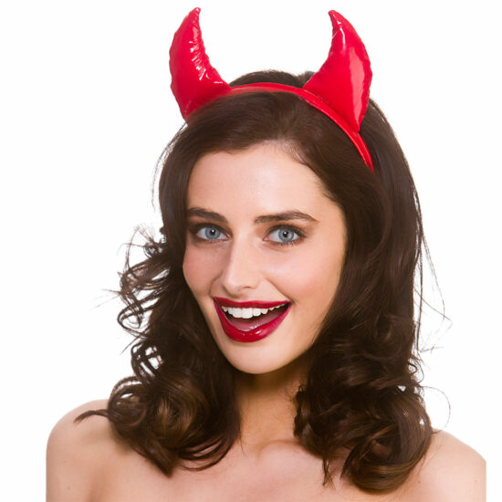 Red PVC Devil Horns