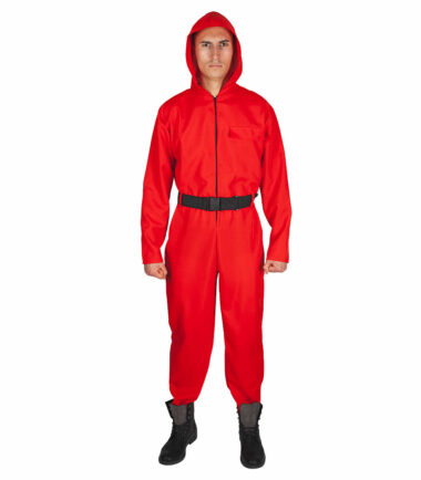 Red Hooded Jumpsuit