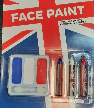 Union Jack Face Paint Set