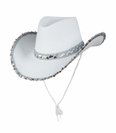 White Sequin Cowboy Hat