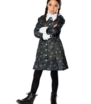 Wednesday Addams Girls Costume