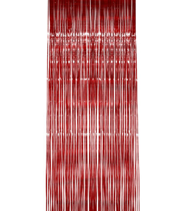 Red Shimmer Door Curtain