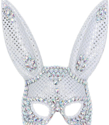 Fever Silver Jewelled Rabbit Mask