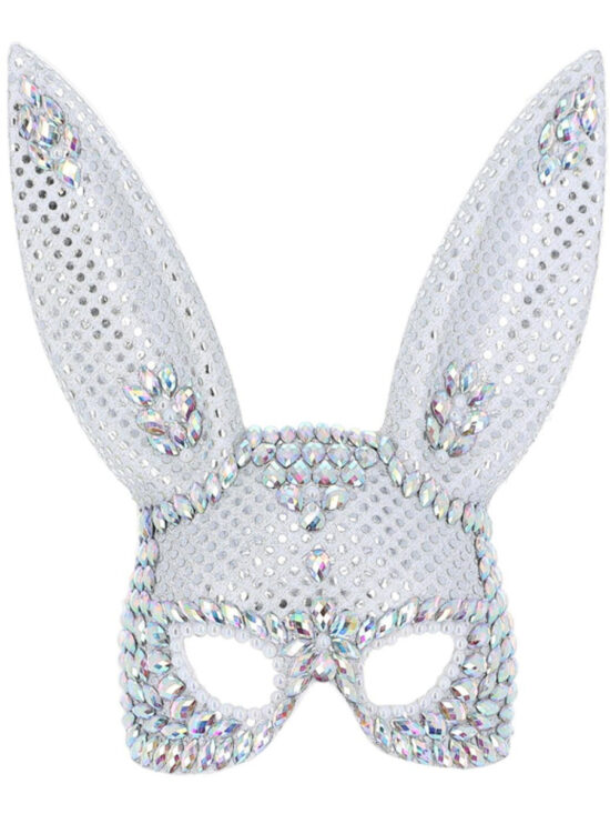 Fever Silver Jewelled Rabbit Mask