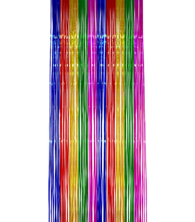 Shimmer Door Curtain Rainbow