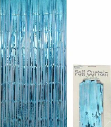 Light Blue Shimmer Door Curtain