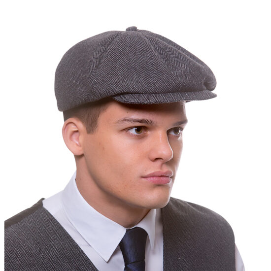 Herringbone Flat Cap