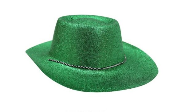 Green Glitter Cowboy Hat