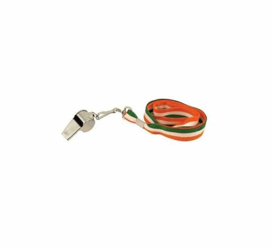 Irish Metal Whistle On Tricolour Lanyard