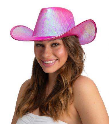 Hot Pink Iridescent Cowboy Hat