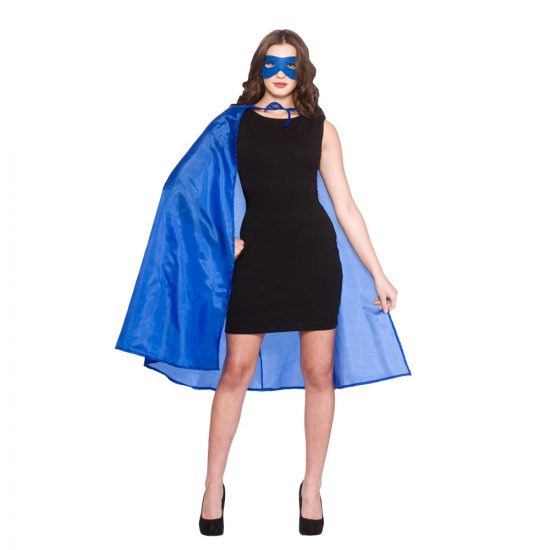 Blue Superhero Cape & Mask