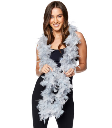 Silver Feather Boa