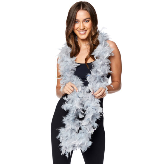 Silver Feather Boa