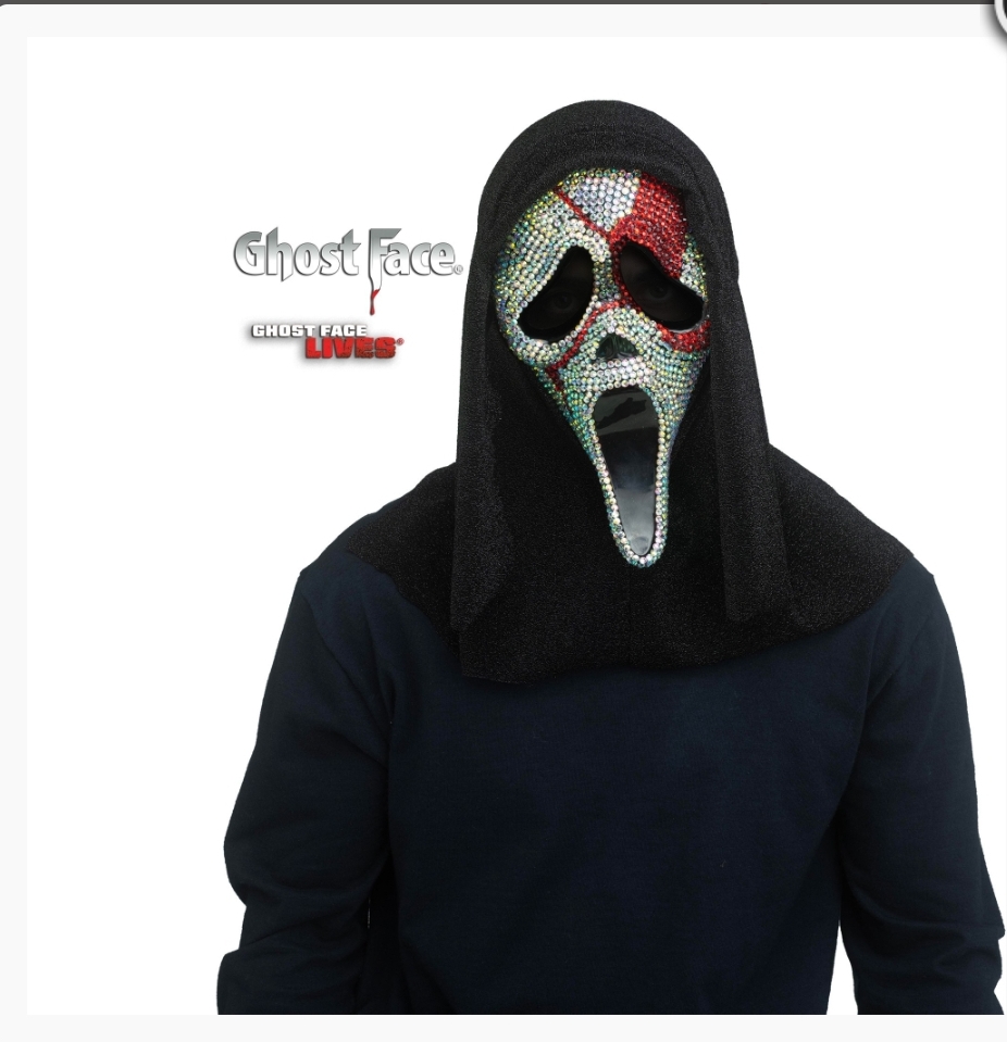 Ghost Face Bloody Bling Mask